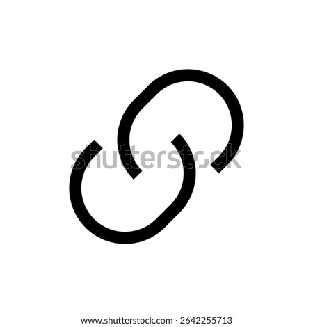 Link icon symbol for apps and websites. Hyperlink chain sign and symbol