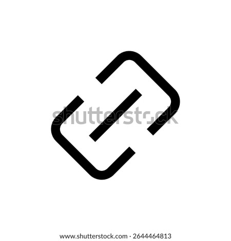 Link icon symbol for apps and websites. Hyperlink chain sign and symbol