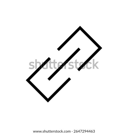 Link icon symbol for apps and websites. Hyperlink chain sign and symbol