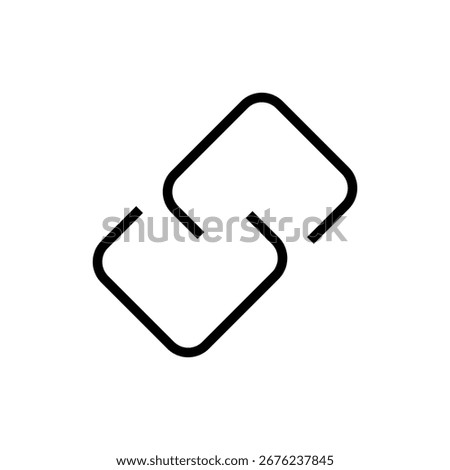 Link icon symbol for apps and websites. Hyperlink chain sign and symbol