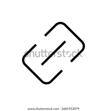 Link icon symbol for apps and websites. Hyperlink chain sign and symbol