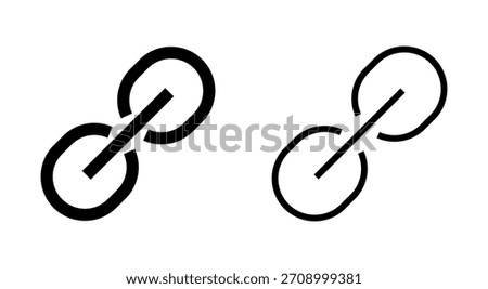 Link icon symbol for apps and websites. Hyperlink chain sign and symbol