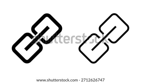 Link icon symbol for apps and websites. Hyperlink chain sign and symbol