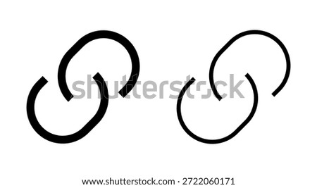 Link icon symbol for apps and websites. Hyperlink chain sign and symbol