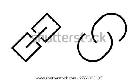 Link icon symbol for apps and websites. Hyperlink chain sign and symbol