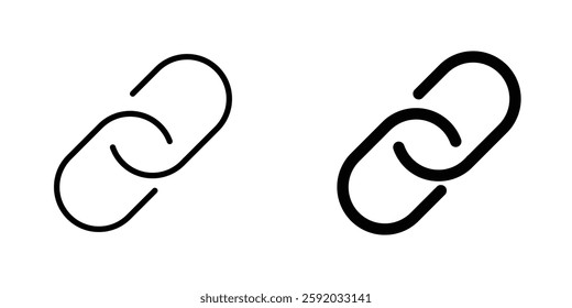 Link icon symbol collection on white background.