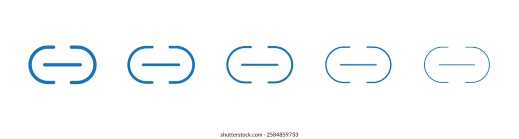 Link icon Symbol collection thin outline set