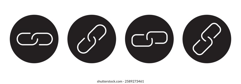 Link icon Symbol collection thin outline set