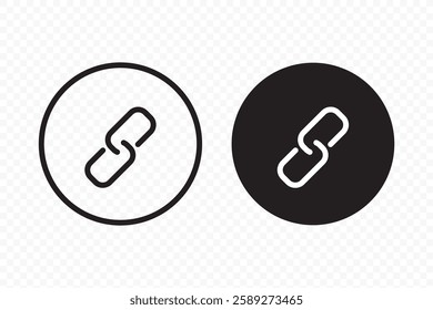 Link icon Symbol collection thin outline set
