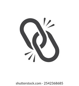 Link icon Symbol mark in filled style