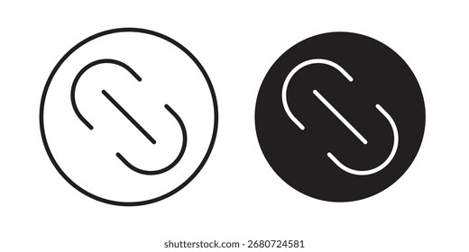 Vincular ícone símbolo forma. símbolos vetoriais.