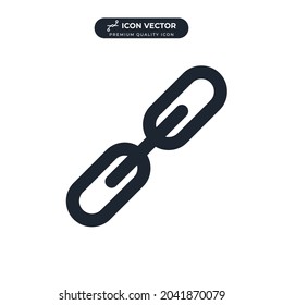 Plantilla de símbolo de icono de enlace para la ilustración vectorial de la colección de diseño gráfico y web
