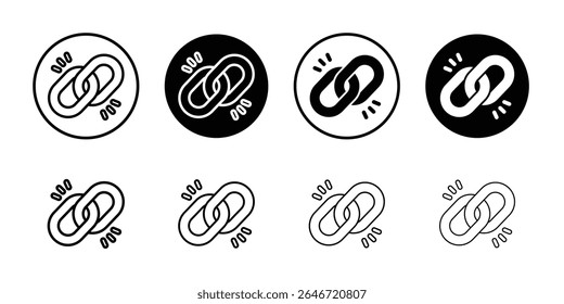 Link icon thin flat simple illustration symbol
