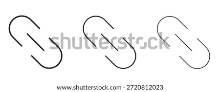 Link icon thin line symbol on white background, editable stroke vector illustration