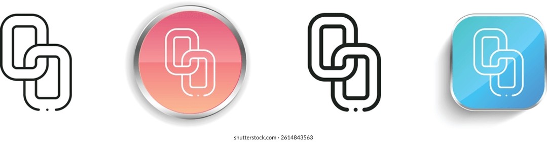 link icon. Thin Linear, Regular and Button Style Design Isolated On White Background