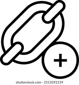 link icon. Thin linear style design isolated on white background