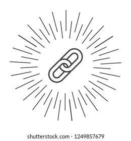 Link Icon in trendy flat style isolated on grey background. Chain symbol for your web site design, logo, app Vector illustration, EPS10.