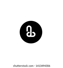 Link Icon in trendy flat style in the cyrcle Chain symbol for your web site design. 
