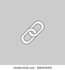 Link Symbol im trendigen, flachen Stil einzeln auf grauem Hintergrund. Kettensymbol für Ihr Webdesign, Logo, App, UI. Vektorgrafik,