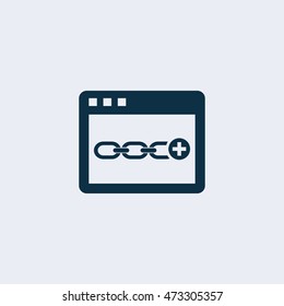 Link Icon in trendy flat style isolated on grey background. Chain symbol for your web site design, logo, app.Vector illustration