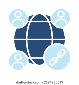 Link Icon Two Color Style. Vector Illustration For Graphic Design