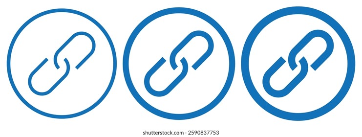 Link icon. Url link icons set. Chain or synchronize icon. Design can use for web and mobile app. Vector illustration