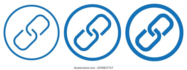 Link icon. Url link icons set. Chain or synchronize icon. Design can use for web and mobile app. Vector illustration
