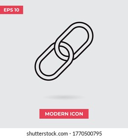 Link icon vector. Chain sign
