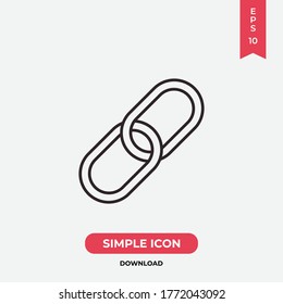 Link icon vector. Chain sign