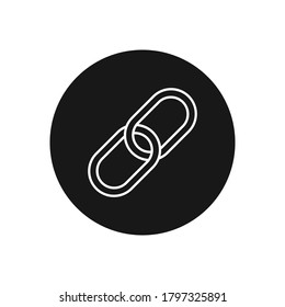 Link icon vector. Chain sign