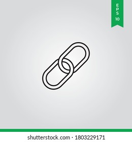 Link icon vector. Chain sign