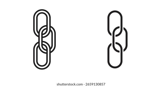 ícone de link vetor editável. conjunto de vetores pretos