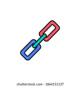 link icon vector filled outline. isolated on white background