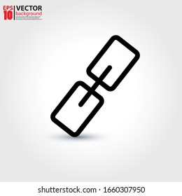 Link icon vector in flat design. For your web site design, logo, app, UI. Eps 10 vector illustration.