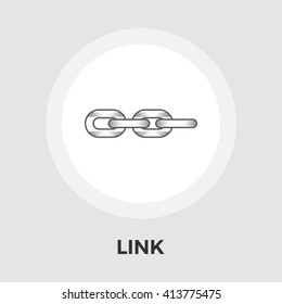 Link icon vector. Flat icon isolated on the white background. Editable EPS file. Vector illustration.