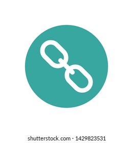 Link icon vector flat style 