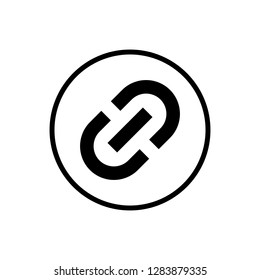 Link icon vector. Hyperlink chain symbol