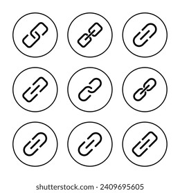 Link icon vector. Hyperlink chain sign and symbol