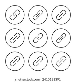 Link icon vector. Hyperlink chain sign and symbol