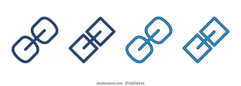 Vetor de ícone de link. Símbolo de cadeia de hiperlink.