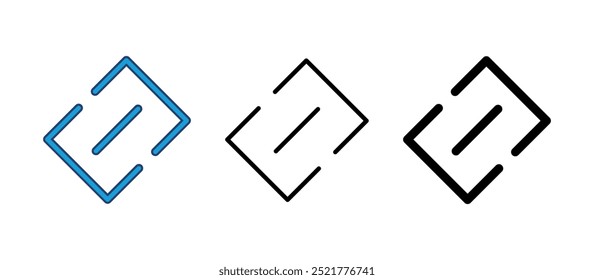 Link icon vector. Hyperlink chain symbol.