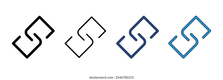 Link icon vector. Hyperlink chain symbol.