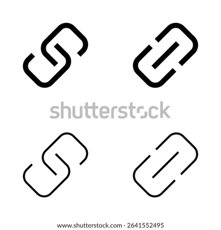 Link icon vector. Hyperlink chain sign and symbol