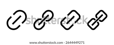 Link icon vector. Hyperlink chain sign and symbol
