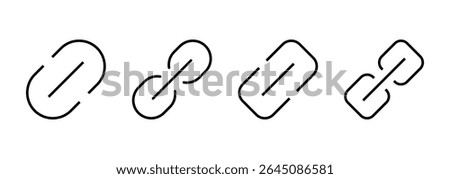 Link icon vector. Hyperlink chain sign and symbol