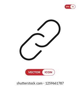 Link Icon Vector. Hyperlink,chain Symbol.