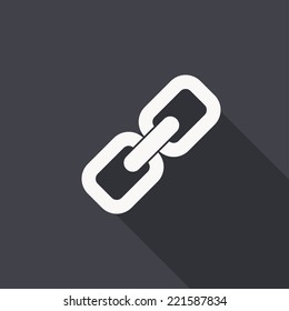 link icon , vector illustration , flat design