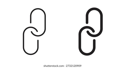 Link-Symbol. Vektorgrafik, flach und Strich