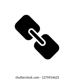 Link Icon Vector Illustration in Glyph Style for Any Purpose