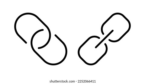 Link icon vector illustration. Hyperlink chain sign and symbol